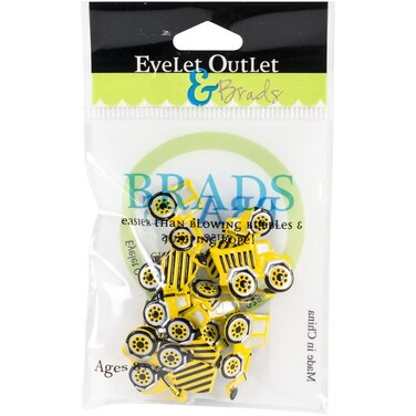 Eyelet Outlet QBRD295 Work Truck Shape Brads 12 Pack