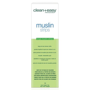 Clean  Easy Muslin Waxing Strips Large Leg 100 Count