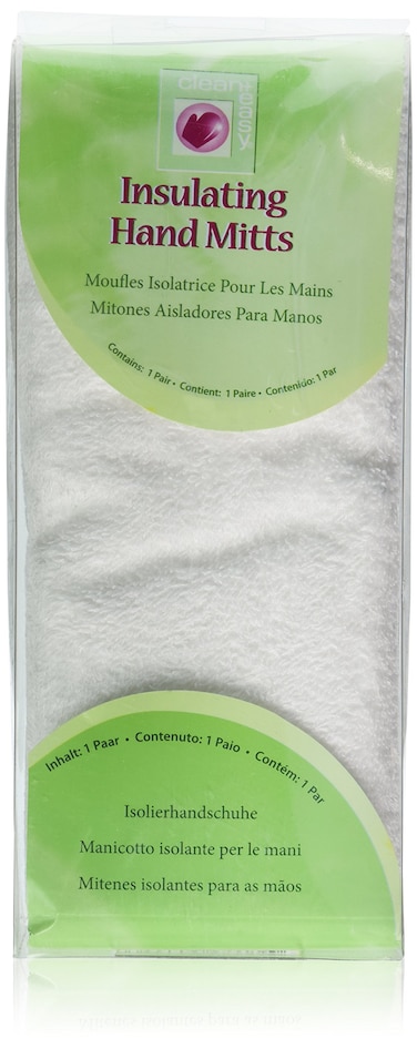 Clean  Easy Insulating Hand Mitts Terry Cloth Thermal Gloves for Paraffin Treatment and Therabath Calloused and Dry Skin Made of 100 Cotton Washable 1 pair