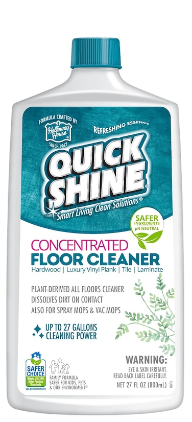 Quick Shine Multi Surface Concentrated Floor Cleaner 27oz Use on Hardwood Laminate Luxury Vinyl Plank LVT Tile  Stone Dirt Dissolving  Powerful Cleaning Makes 27 Gallons
