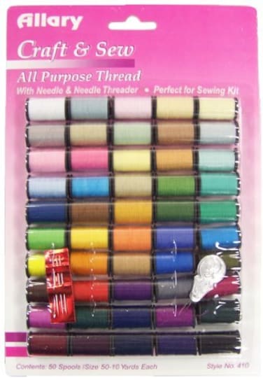 Allary Craft  Sew All Purpose Thread with Needle and Needle Threader Model 410