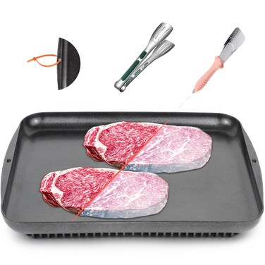 Defrosting Tray for Frozen Meat Defrosting Tray Thawing Tray for Frozen Meat Thawing Board Defrosting Board for Frozen Meat Thawing Tray for Frozen Meat Defroster Tray Blue Spatula Defrosting Plate