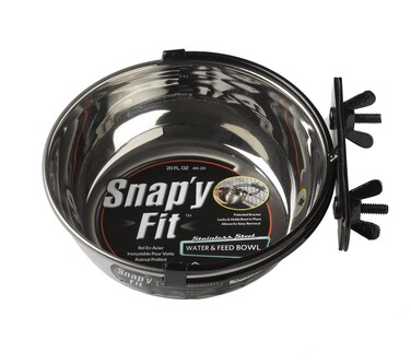 MidWest Homes for Pets Snapy Fit Food Bowl  Pet Bowl 20 oz 25 cups  Dog Bowl Easily Affixes to a Metal Dog Crate Cat Cage or Bird Cage  Pet Bowl Measures 6L x 6W x 2H InchesSilver