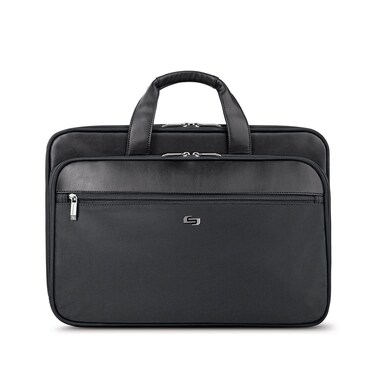 Solo New York Paramount 16 Inch Laptop Briefcase with Retractable Shoulder Strap Black