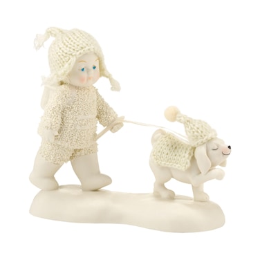 Department 56 Snowbabies Dog Days of Winter Porcelain Figurine 45 White
