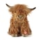 Living Nature Highland Cow Brown Stuffed Animal  Farm Toy with Sound  Soft Toy Gift for Kids  Naturli EcoFriendly Plush  9 Inches