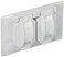 HubbellRaco 51801 2Hole Weatherproof Device Cover 4916 in L X 21316 in W X 1 in T White