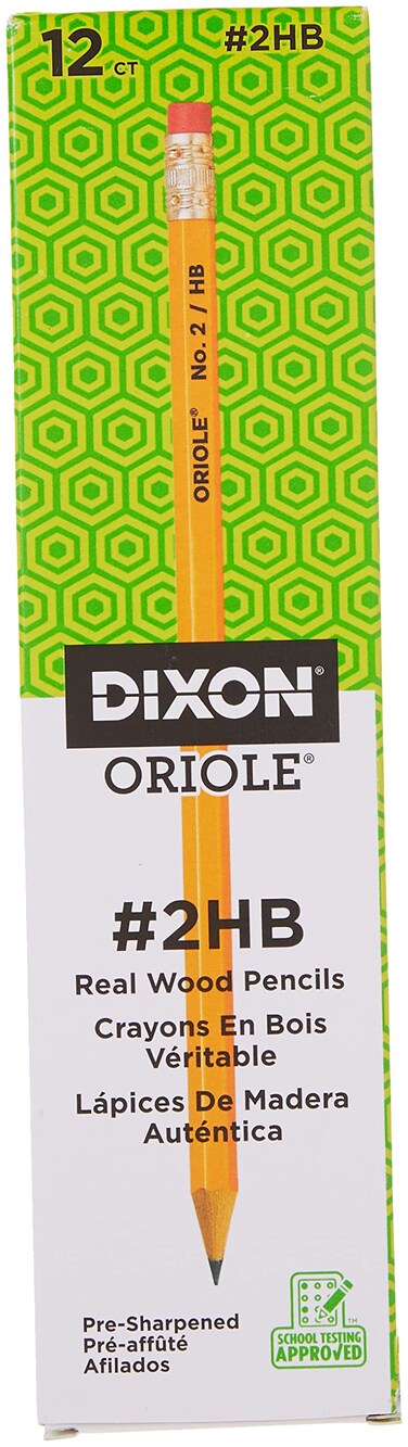 Dixon Oriole Presharpened Pencil 12 Count  Packaging May Vary