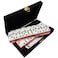 Marion Domino Double 6 Red  White Two Tone Jumbo Tournament Professional Size with Spinners in Elegant Black Velvet Case