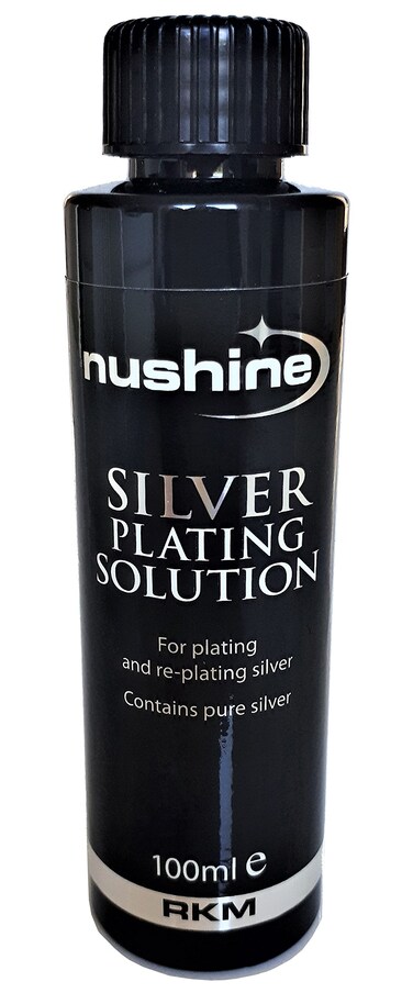Nushine Silver Plating Solution 34 Oz  Permanently Plate Pure Silver onto Worn Silver Brass Copper and Bronze ONLY Ecofriendly Formula