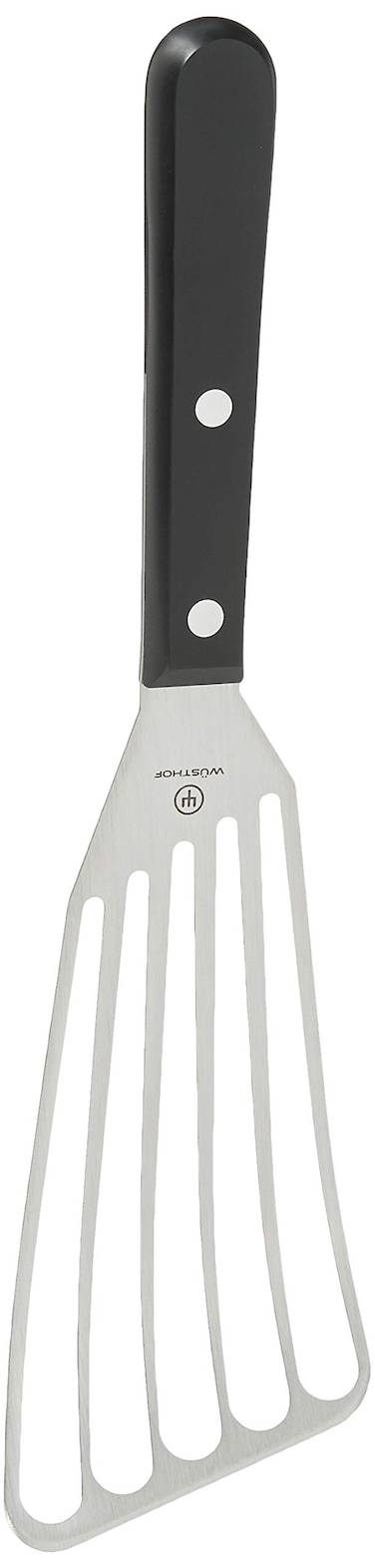 WSTHOF Gourmet 65 Offset Slotted SpatulaSilverBlack