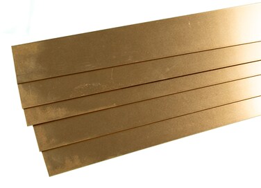 K  S 9715 Brass Strip 0016 Thick x 1 Wide x 36 Long 5 Pieces Made in The USA