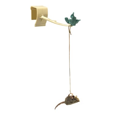 Our Pets PlayNSqueak Batting Practice Interactive Cat Toy Cat Toys for Stimulating Play with Real Mouse Sound Catnip Toys to Entice Hunting Instincts Brown 45 x 16 x 78 inches