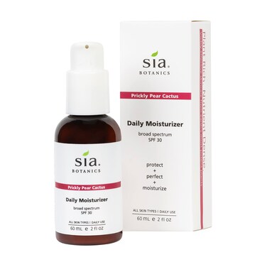 Sia Botanics Prickly Pear Daily Facial Moisturizer  SPF 30 59ml2oz Pump Bottle  Face Sunscreen wPrickly Pear Sweet Orange Lavender  Natural Clean Botanical Skincare for Women