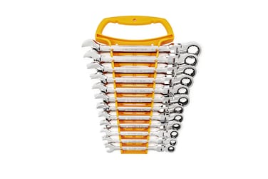 GEARWRENCH 12 Piece Flex Head Ratcheting Combination Wrench Set  12 Point  Metric  9901D