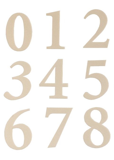 HyKo Products MM200W Self Adhesive Molded Plastic Numbers 2375 High White 30 Pieces