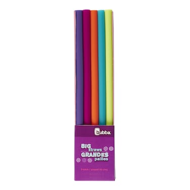 Bubba Big Straw 5 Pack of Reusable Straws Assorted Bold Colors