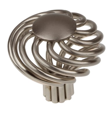 GlideRite Hardware 3072SN10 1625 inch Diameter Satin Nickel Round Birdcage Cabinet Knob 10 Pack
