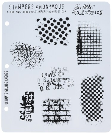 Stampers Anonymous CMS075 Tim Holtz Cling Rubber Stamp Set Ultimate Grunge
