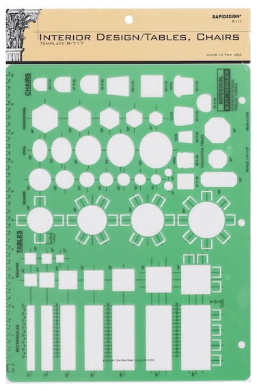 Rapidesign Interior Design Template for TableChairs 1 Each R717