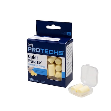 Flents Ear Plugs 10 Pair with Case Ear Plugs for Sleeping Snoring Loud Noise Traveling Concerts Construction  Studying Contour to Ears NRR 29