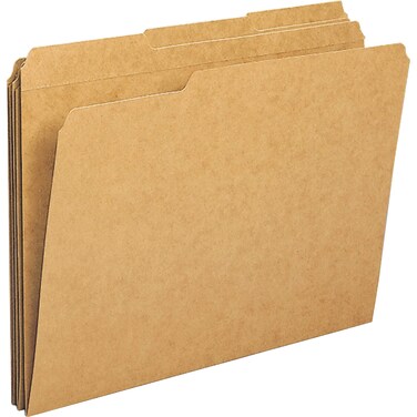 Business Source 13cut Tab Heavy Weight Kraft File Folders