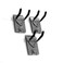 Proslat 13011 Double 4Inch Locking Hooks Designed for Proslat PVC Slatwall 3Pack Silver