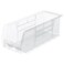 AkroMils 30224 AkroBins Plastic Hanging Stackable Storage Organizer Bin 11Inch x 4Inch x 4Inch Clear 12Pack