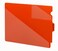 Smead End Tab Poly Out Guide TwoPocket Style Center Position Tab Extra Wide Letter Size Red 50 per Box 61960