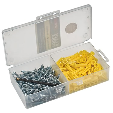 Klein Tools 53729 Conical Anchor Kit 100 Anchors 100 2 Phillips 14 Inch Masonry Drill Bit Drywall and Masonry