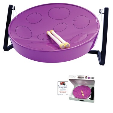 Panyard JJ Jumbie Jam Steel Drum Kit Metal Table Top Stand Purple Pan G Made in USA W1087