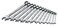 SK Tools USA 13 Piece Regular 6 Point Metric SuperKrome Combination Wrench Set 7MM  19MM  86123