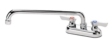 Krowne Metal 11412L Replacement Faucet for Bar Sinks Deck Mount Fits 22 Sinks 12 SpoutSilver