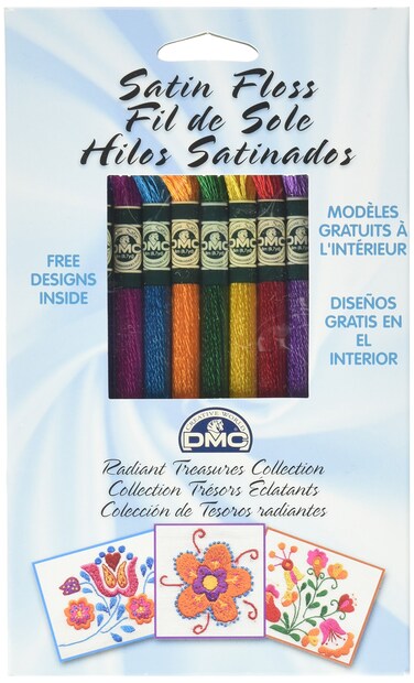 DMC Satin Floss Collection Pack 87yd 8Pkg Radiant Treasures