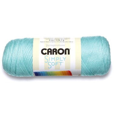 Caron Simply Soft Solids Yarn 6oz Gauge 4 Medium 100 acrylic  Robins Egg  Machine Wash  Dry