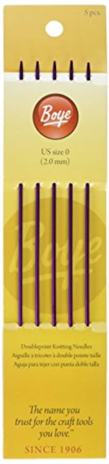 Boye 3236307002M Aluminum Double Pointed Knitting Needle Set US Size 2 7 L 5pcs