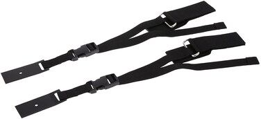 QuakeHOLD Universal Flat Screen TV Safety Straps Nylon AntiTip Adhesive Straps Earthquake Protection For TVs and Furniture Child Proofing for Home Safety Easy Installation Black 1 Pack