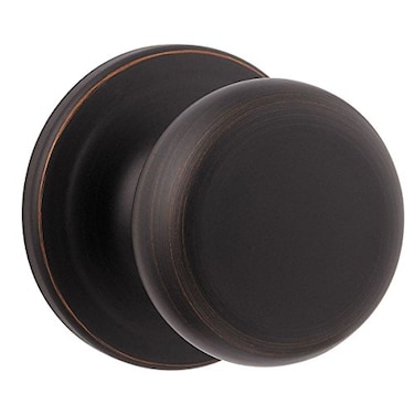 Kwikset Juno Interior Passage Door Knob Handle For Closet and Hallway Doors NonLocking Doorknob in Venetian Bronze with Microban Protection