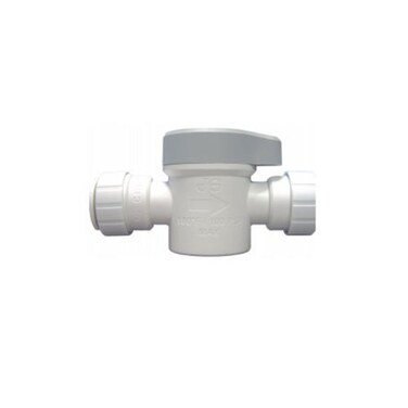John Guest Speedfit 12 Inch CTS ShutOff Valve Push to Connect Plastic Plumbing Fitting White PSEISV20P