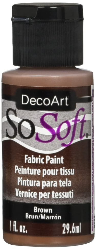 DecoArt DSS10226 SoSoft Fabric Acrylics Paint 1Ounce Brown