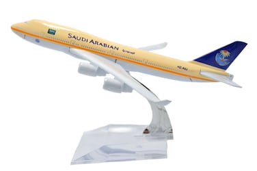 TANG DYNASTYTM 1400 16cm B747 Saudi Arabian Airlines Metal Airplane Model Plane Toy Plane Model