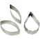 PME Sugarcraft Cattleya Orchid Petal Cutters Stainless Steel Set of 3 Standard Silver