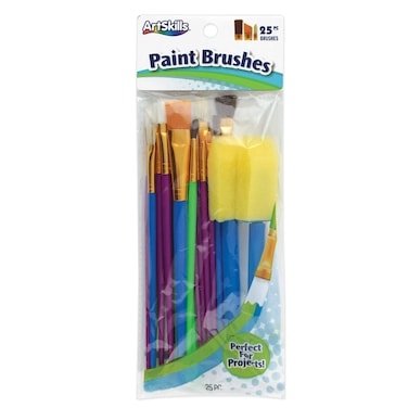 ArtSkills Paint Brush Set Assorted Brushes 25 Pieces PA1986