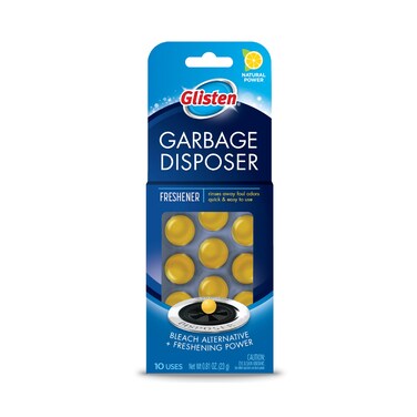 Glisten Garbage Disposer Freshener Sink Disposal Odor Eliminator Quick and EasytoUse Lemon Scent 10 Capsules