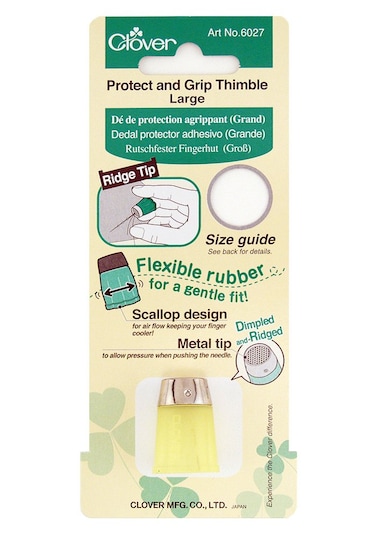 Clover Protect  Grip Thimble Large Yellow