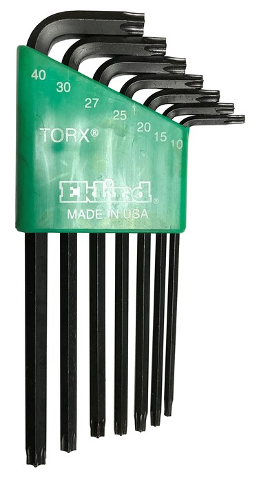 Eklind Tool 10707 Security TORX star LKey 7 Pieces Set T10T40 Long Series