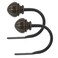 Decopolitan Facet Ball Curtain Holdback Pair Vintage Bronze
