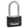 Master Lock Black Covered Aluminum Lock Gym Locker Lock with Key Outdoor Padlock with Long Shackle for Gates Fences Toolboxes and More141DLF