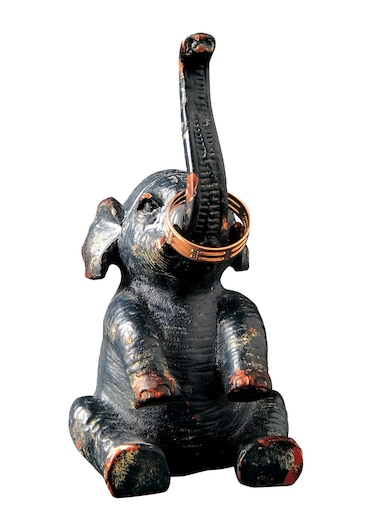 Creative CoOp Pewter Elephant Ring Holder