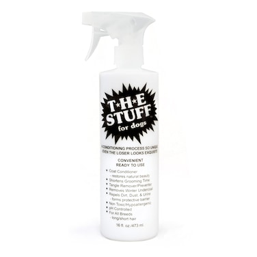 The Stuff Leavein Dog Conditioner and Detangler Spray  16oz Ready to Use  Perfect Solution for Managing Matted Dog Hair Dog Detangling and Dematting Spray